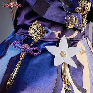 UWOWO Game Genshin Impact Keqing Cosplay Costume Ke Qing Keqing Outfit Yuheng Liyue Qixing Purple Costumes