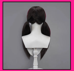 IN STOCK UWOWO Draculauraa Cosplay Wig  Long Hair 60CM Long Black Pink Wig Heat Resistant Halloween Cosplay Outfit Wig