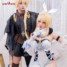 Load image into Gallery viewer, In Stock UWOWO Genshin Impact Traveler Lumine Cosplay Costume Douji Bunny Suit Canon Aether&amp;Lumine Cos Outfit Halloween Costumes
