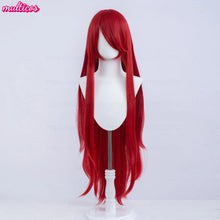 Load image into Gallery viewer, High Quality Anime 100Cm Long Staight Cosplay Wig Black White Red Pink Brown Gold Blue Blonde Purple Heat Resistant Hair Wigs
