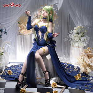 IN STOCK UWOWO C.C. Cosplay Lelouchh Chessboard Party Gown Mahjongg Soul CC Lelouchh Cosplay Costume