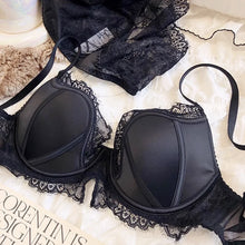 Load image into Gallery viewer, Sweet Little Fresh Deep-V Thin Cup Underwear Lace Women Sexy Bra Set With Large Size BC Size Push Up Lingerie With Underpants
