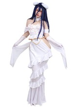 Load image into Gallery viewer, In Stock DAZCOS Anime Overlord Albedo Cosplay Costume Halloween Christmas Costume Cos Women White Dress Overlord Albedo Cosplay
