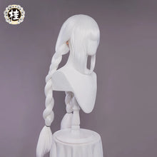 Load image into Gallery viewer, IN STOCK UWOWO Game Le Malin Rabbit Cosplay Wig 80cm Silver White Long braided Hair For Halloween Outfit
