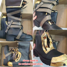 Load image into Gallery viewer, Vi Acrane Cosplay Costume Game Arcane Vi Red Wig Leather Jacket Halloween Carnival Outfits Vi Shoes Boots
