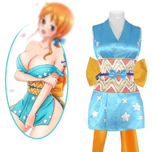 Load image into Gallery viewer, Anime Wano Country Nami Cosplay Costumes Kimono Dress Halloween Costumes for Women Vestido Role Play Suit Clothing
