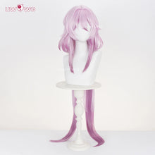 Load image into Gallery viewer, UWOWO Evernight Wig Game Honkai Star Rail Evernight Cosplay Wig March 7th Wig Long Hair White and Blue Hair  Halloween Wig

