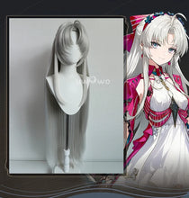 Load image into Gallery viewer, UWOWO Carlotta Wig Game Wuthering Waves WuWa Carlotta Montelli Cosplay Wig With Tonytail Long Hair Gray Hair
