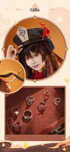 IN STOCK Hutao Cosplay Game Genshin Impact Cosplay【Size S-XXL】DokiDoki-SR HuTao Costume Metal Accessories Halloween Plus Size