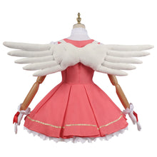 Load image into Gallery viewer, Anime Cardcaptor Sakura Card Captor Cosplay Kinomoto Sakura Cosplay Costume Wig Pink Lolita Dress Halloween Fancy Cos Party Suit
