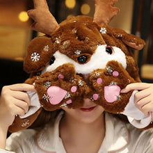 Load image into Gallery viewer, Creative Kawaii Cosplay Party  Hat  Christmas Novelty Cap Ear Moving Hat Santa Game Hat Jumping Up Cap
