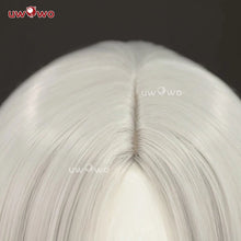 Load image into Gallery viewer, UWOWOW Ahri Wig Game League of Legends/LOL: Immortalized Legend Ahri Cosplay Wig Long Hair with Ear White Silver Hair 80CM
