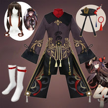 Load image into Gallery viewer, CN Costume Uniform Wig Cosplay Anime Game Genshin Impact Hutao Cosplay Hu Tao Chinese Style Halloween Costumes For Women
