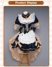Load image into Gallery viewer, LAST BATCH UWOWO Exclusive Navia Cosplay Genshin Impact Fanart Navia Maid Cosplay Costume with Bow Maid Dress Halloween Costumes
