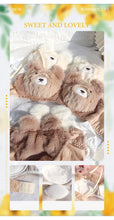 Load image into Gallery viewer, Cartoon Bear Students Plush Sexy Comfortable Wireless Bra &amp; Brief Sets Comfortable Lingerie Japanese Girls Winter Underwear
