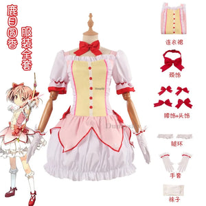 Cosplay Anime Kaname Madoka Cosplay Costume Magica Kaname Dress Wig Kaname Madoka Party Dress Outfits