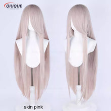 Load image into Gallery viewer, 73 Colors 100cm Long Straight Cosplay Wig Anime Compatible Universal Omopinenet Heat Resistant Synthetic Hair Wigs + Wig Cap

