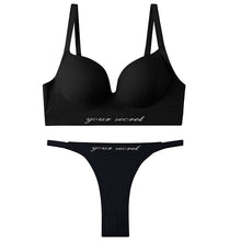 Load image into Gallery viewer, Sexy Seamless Tops Set High Waist Panties Women Wireless Underwear Suit Soft Padded Bras Set Backless Bralette Lingerie
