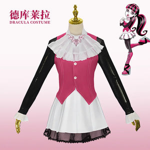 Halloween Party Costume Draculaura Cosplay Anime Monster Fantasy High Spectra Vondergeist Costume Vest Party Play Outfits
