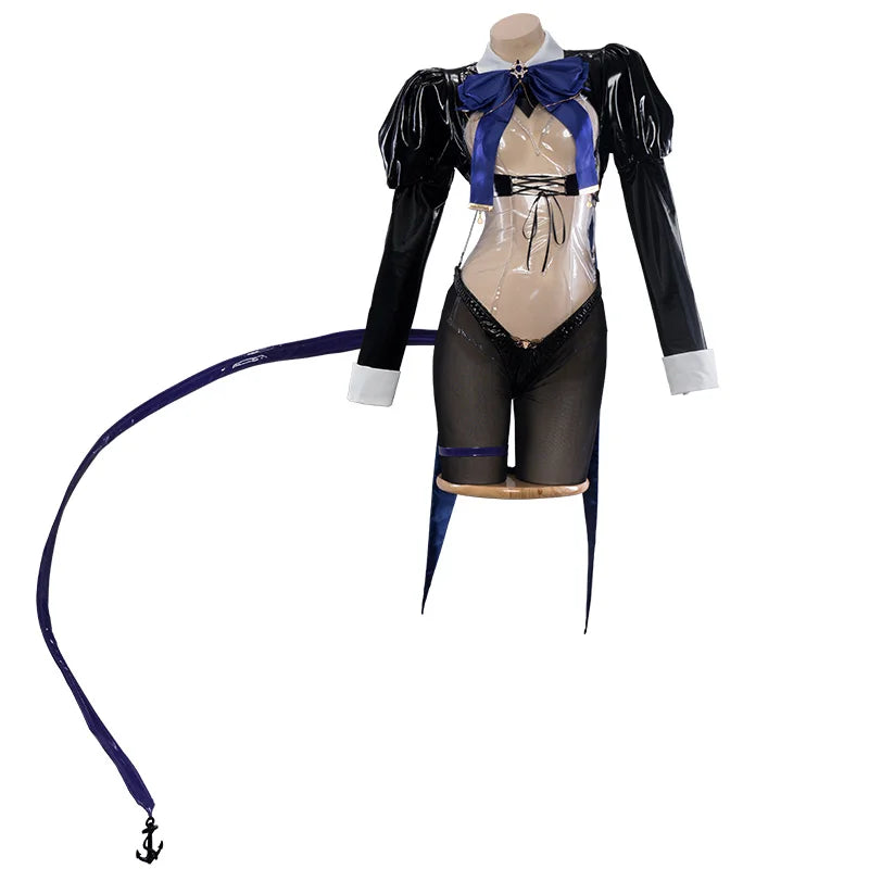 LAST BATCH UWOWO Cheshiree Cosplay Game Azur Lanee Cheshire Party Dress Suit Cosplay Costume Sexy Black Suit Halloween Costume