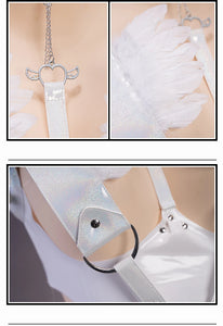 IN STOCK UWOWO 2D Le Malinn Cosplay with Ears Live Cosplay Rabbit Costume Bodysuit Outfit Onepiece For Girls Women