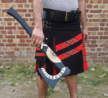 Load image into Gallery viewer, CLOUD KILT &quot; Kilt for Men, Utility Kilt, 100% Cotton Jeans Hybrid Kilt, Modern Box Pleated Tartan Traditional Men&#39;s Kilt
