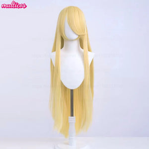 High Quality Anime 100Cm Long Staight Cosplay Wig Black White Red Pink Brown Gold Blue Blonde Purple Heat Resistant Hair Wigs
