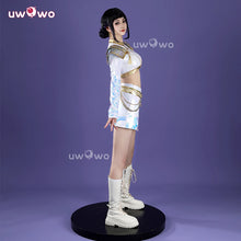 Load image into Gallery viewer, UWOWO Zoey Cosplay Collab Series: Kpop Huntrix Zoey White Holographic Performance Cosplay Costume XS-3XL Halloween Costume
