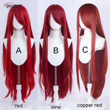 Load image into Gallery viewer, 73 Colors 100cm Long Straight Cosplay Wig Anime Compatible Universal Omopinenet Heat Resistant Synthetic Hair Wigs + Wig Cap
