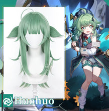 Load image into Gallery viewer, IN STOCK UWOWO Honkai Star Rail Huohuo Cosplay Wig HSR Huo Huo Cosplay Wigs Green Middle Hair
