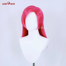 Load image into Gallery viewer, UWOWO Tecnaa Cosplay Wig Fairy Wings Cosplay Wig Long Hair Pink Red Hair Women Hair
