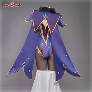 In Stock UWOWO Game Genshin Impact Mona Megistus Astral Reflection Cosplay Costume Enigmatic Astrologer Halloween Costume