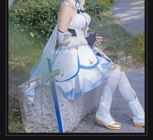 Load image into Gallery viewer, LAST BATCH UWOWO Traveler Lumine Cosplay Costume Game Genshin Impact Female Lumine Dress Full Set Oufits with Shinning Lights
