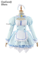 Load image into Gallery viewer, Game Chocola Nekopara Cosplay Costume Clothes Wig Vanilla Suit Cat Girl Maid Costume Lolita Women Skirt Lovable Pink Blue Color
