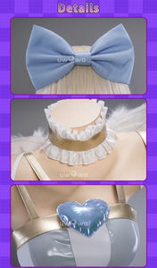 IN STOCK UWOWO Cosplay Stockingg Anarchyy Angell Cosplay Costume Dress with Wings Full Set Halloween Costumes