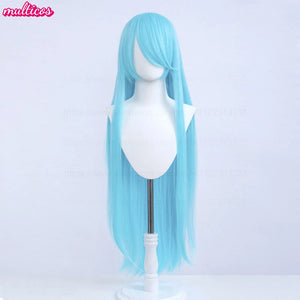 High Quality Anime 100Cm Long Staight Cosplay Wig Black White Red Pink Brown Gold Blue Blonde Purple Heat Resistant Hair Wigs