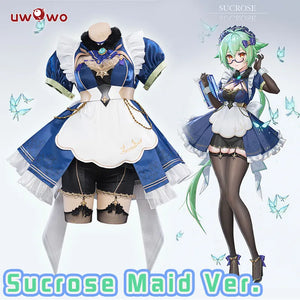 In Stock UWOWO Sucrose Cosplay Maid Dress Genshin Impact Cosplay Maid Ver. Maid Costume Game Retro Mechanical Halloween Outfits