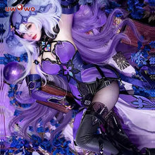 Load image into Gallery viewer, IN STOCK UWOWO Honkai Star Rail Black Swan Cosplay Costume Purple Dress Halloween costume
