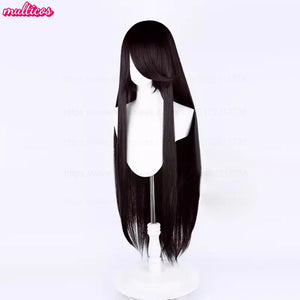 High Quality Anime 100Cm Long Staight Cosplay Wig Black White Red Pink Brown Gold Blue Blonde Purple Heat Resistant Hair Wigs