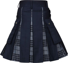 Load image into Gallery viewer, CLOUD KILT &quot; Kilt for Men, Utility Kilt, 100% Cotton Jeans Hybrid Kilt, Modern Box Pleated Tartan Traditional Men&#39;s Kilt
