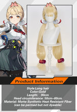 Load image into Gallery viewer, UWOWO Alice Wig Game Zenless Zone Zero ZZZ Alice Cosplay Wig Alice Thymefield Wig Gold Hair Long Hair Halloween Wig
