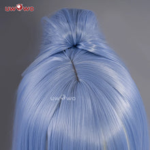 Load image into Gallery viewer, UWOWO League of Legends/LOL: Spirit Blossom SB Syndra Cosplay Wig Long Hair 85CM with Ponytail Blue Purple Gradient
