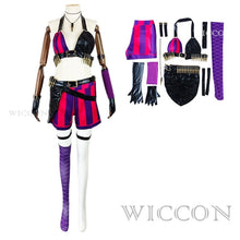 Load image into Gallery viewer, Anime Game LOL Arcane Cosplay Costume Crit Loli Jinx Cosplay Loose Cannon Cosplay Outfit Shoes Wig Sexy Women Carnival Costume
