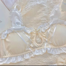 Load image into Gallery viewer, Japanese Cute Girl Lace Bra Set Hollow Sexy Sweet Rimless Underwear Bras for Women
