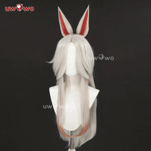 Load image into Gallery viewer, UWOWOW Ahri Wig Game League of Legends/LOL: Immortalized Legend Ahri Cosplay Wig Long Hair with Ear White Silver Hair 80CM
