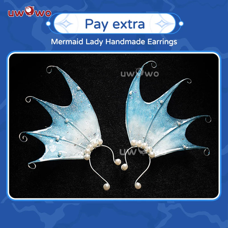 IN STOCK UWOWO Focalors Cosplay Genshin Impact Furina Focalors Mermaid Insipired Fairy Dress Cosplay Costume Carnival Halloween