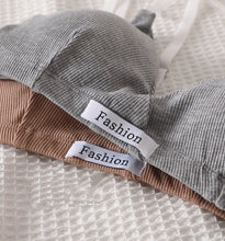 Load image into Gallery viewer, Women Cotton Bra Set Sexy Briefs Low Waist Panties Wire Free Bralette Sport Lingerie Vneck Brassiere Female Underwear Set
