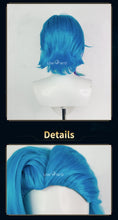Load image into Gallery viewer, UWOWO Jinx Wig Game LOL: Arcane2 Fractured Jinx Cosplay Costume Wig Long Lace Wig Blue Hair Heat Resistant
