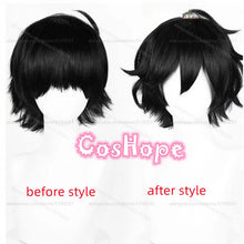 Load image into Gallery viewer, Andy and Leyley Cosplay Wig Women Men Short Hair Black Wig Cosplay Anime Wigs Heat Resistant Synthetic Wigs
