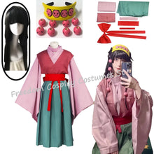Load image into Gallery viewer, Anime Alluka Zoldyck Cosplay Costume  Aruka Zorudikku Pink Green Japanese kimono Wigs Headwear Halloween Party Dressing
